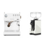 Ascaso Steel UNO PID, White&Wood + Eureka Mignon Specialita, BL white