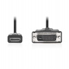 NEDIS kabel HDMI - DVI/ konektor HDMI - zástrčka DVI-D 24+1pinová/ černý/ bulk/ 2m (CCGL34800BK20)