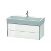 Duravit XSquare - Umývadlová skrinka 98x40x46 cm, 2 zásuvky, lesklá biela XS419602222