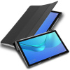 Cadorabo Puzdro na tablet Huawei MediaPad M5 LITE 10 (10,1'' palca) v saténovej čiernej farbe Ultra tenké ochranné puzdro v štýle knihy s funkciou automatického budenia a stojanom z umelej kože