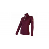 Dámska funkčná mikina SENSOR Merino Upper krátky zips port red XL