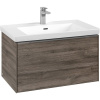 VILLEROY & BOCH Subway 3.0 závesná skrinka pod umývadlo, 1 zásuvka, s LED osvetlením, 772 x 478 x 429 mm, Stone Oak, C573L0RK