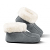 Kreibich&Fellhof Detské kožušinové papuče MRAZOVKY Farba: šedo modrá, Veľkosť: 33