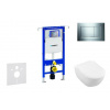 Geberit Duofix - Modul na závesné WC s tlačidlom Sigma30, lesklý chróm/chróm mat + Villeroy Boch - WC a doska, DirectFlush, SoftClose, CeramicPlus 111.355.00.5 NI6