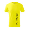 Hory bicykel úsmev - Tričko detské bavlnené - 146 cm/10 rokov ( Citrónová )