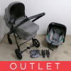 KINDERKRAFT Kočík kombinovaný 3v1 Newly Moonlight grey + Mink PRO