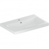 Geberit iCon - Umývadlo 750x480x160 mm, s prepadom, s otvorom na batériu, KeraTect, biela 501.835.00.2