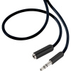 SpeaKa Professional SP-7870688 jack audio predlžovací kábel [1x jack zástrčka 3,5 mm - 1x jack zásuvka 3,5 mm] 1.00 m čierna SuperSoft opletenie; SP-7870688