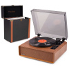 Audizio Laredo premium gramofón - HiFi gramofón Bluetooth vstup/výstup - S kufríkom na platne - Hnedý
