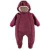 EEVI Detská prechodová, prešívaná kombinéza s kapucňou Bloom - bordó, veľ. 62 EEVI