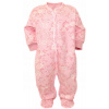 Dojčensky overal - PAJACKEK Kaia-baby 74 biela, ružová, šedá (PAJACYK Baby Cotton 74 kvety /83 /)