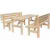 ROJAPLAST Set záhradného nábytku VIKING 1 stôl + 2 lavice 180 cm