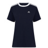 adidas Essentials 3 Stripe dámske tričko Navy/White XL (20-22)