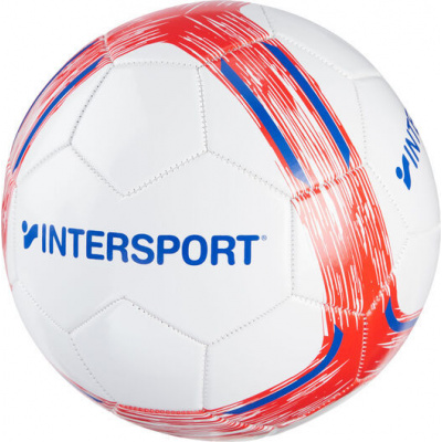 INTERSPORT Futbalová lopta Farba: Bielo - Červená, Veľkosť: 5