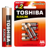 Alkalická batéria Toshiba AAA (R3) 6 ks