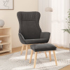 Relaxačné kreslo s podnožkou tmavosivé látka-ForU-3097883