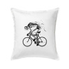 Cyklo kostra - Vankúš 50x50 - 50x50 - Vrátane výplne ( Biela )