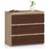 Bývaj s nami SK, Moderný nočný stolík CLAN60, dub Sonoma / wenge LTD