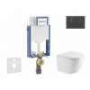 Geberit Kombifix Set predstenovej inštalácie, klozetu Oudee a dosky softclose, tlačidlo Sigma20, čierna lesk/čierna mat SANI15CA5148