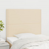 vidaXL Čelá postele 2 ks krémový 100x5x78/88 cm látka - Krémová - 102567-202677
