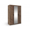 Šatníková skriňa so zrkadlom Elenas 3D 133 x 190 x 53 cm - dub lefkas