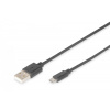 DIGITUS Digitus AK-300127-018-S USB kábel USB 2.0 1,8 m USB A Mini-USB B Čierna (AK-300127-018-S)