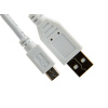 USB 2.0.kabel - micro-USB universal 0,8m bílý - doprodej