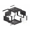 LANBERG RACK CABINET 19” WALL-MOUNT 6U/600X600 (FLAT PACK) V2 BLACK