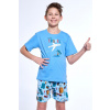 Cornette Chlapčenské pyžamo Travel 3 - bavlna Svetlomodrá 98-104