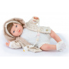 Reborn miminko Alina v bílém pleteném bodíčku od firmy Marina & Pau (Alina Mousseline Newborn - 45 cm)