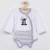 Dojčenské bavlnené celorozopínacie body New Baby Zebra exclusive biela