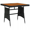 Záhradný stôl, stolík - Záhradný stôl, čierny, 70x70x72 cm, Rattan PE I (Záhradný stôl, čierny, 70x70x72 cm, Rattan PE I)