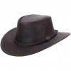 Klobúk kožený Barmah Bushie Kangaroo - tmavo hnedý, S