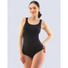 GINA Dámske predĺžené bezšvové tielko Bamboo Pure Line | 08021P - čierna, L/XL