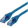 Roline 21.15.2746 RJ45 sieťové káble, prepojovacie káble CAT 6A U/UTP 7.50 m modrá netienený, bez halogénov, samozhášavý 1 ks; 21.15.2746