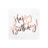 Servítky Happy Birthday PartyDeco papierové 33x33 cm 20 kusov