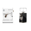 Ascaso Steel UNO PID, White&Wood + Eureka Mignon Specialita, CR black