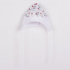 Detská bavlnená čiapočka New Baby Lienka Farba: Biela, Veľkosť: 80 (9-12m)
