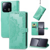 Peňaženkové kožené puzdro MANDALA FLOWER na Xiaomi 13 – Zelená