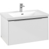 VILLEROY & BOCH Subway 3.0 závesná skrinka pod umývadlo, 1 zásuvka, s LED osvetlením, 772 x 478 x 429 mm, Brilliant White, C573L0VE