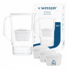 Filtračná kanvica Wessper D1 SOLID 2,8l biela + 4x filter