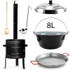 Perfect Home Pael-Set-67 Kotlíková súprava 8L, 6ks – kotlina/kotlík/pokrievka/varecha/naberačka/paella panvica