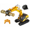 Ovládané rýpadlo Huina Toys 1550-70 2v1 25x17x46 cm žlté