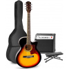 Max ShowKit Elektrická akustická gitara s príslušenstvom - Farba Sunburst