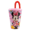 STOR Kelímek plastový s brčkem 430 ml MINNIE MOUSE SPRING LOOK