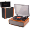 Audizio Laredo prémiový gramofón - HiFi gramofón Bluetooth vstup/výstup - S kufríkom na platne - Drevo