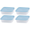 Dóza MagicHome Lunchbox set YH128, sada 4 ks, 1000 ml, 177x177x58 mm, štvorcová, Clip