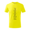 Cyklistovo DNA - Tričko detské bavlnené - 104-110cm / 3-4 roky ( Citrónová )