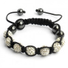 Shamballa náramok biely