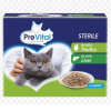 PreVital pre sterilné mačky s hydinou a pečeňou v omáčke 12 x 100 g